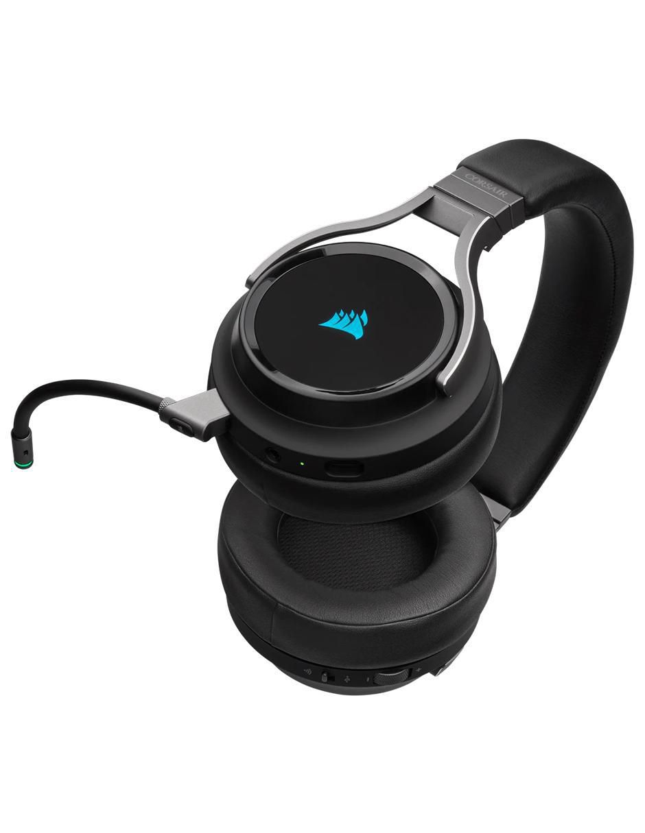 Audífonos gamer alámbrica e inalámbrica Virtuoso Rgb Wireless 7