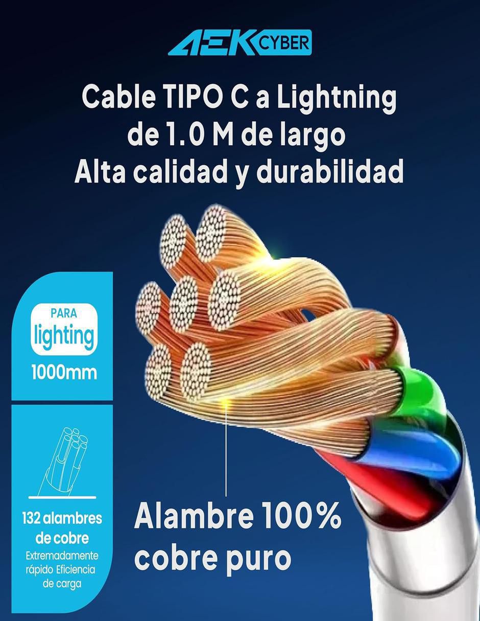 Cable lightning a tipo USB A de 1 m 4