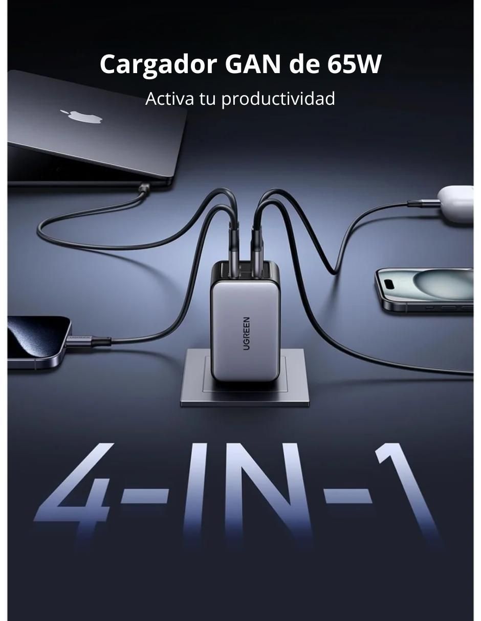 Cargador pared de 65 W USB + USB tipo C 35530 3