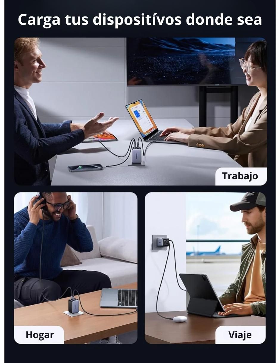 Cargador pared de 65 W USB + USB tipo C 35530 6