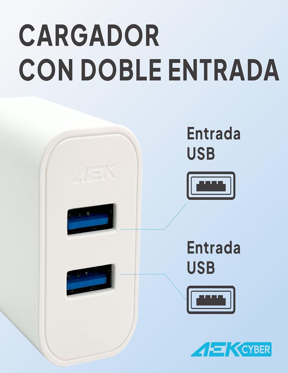 Cargador pared de 12 W USB cga11 2