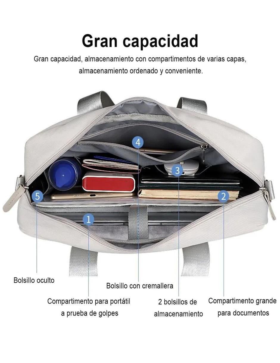 Maletín bolsa porta laptop 15.6 pulgadas 4