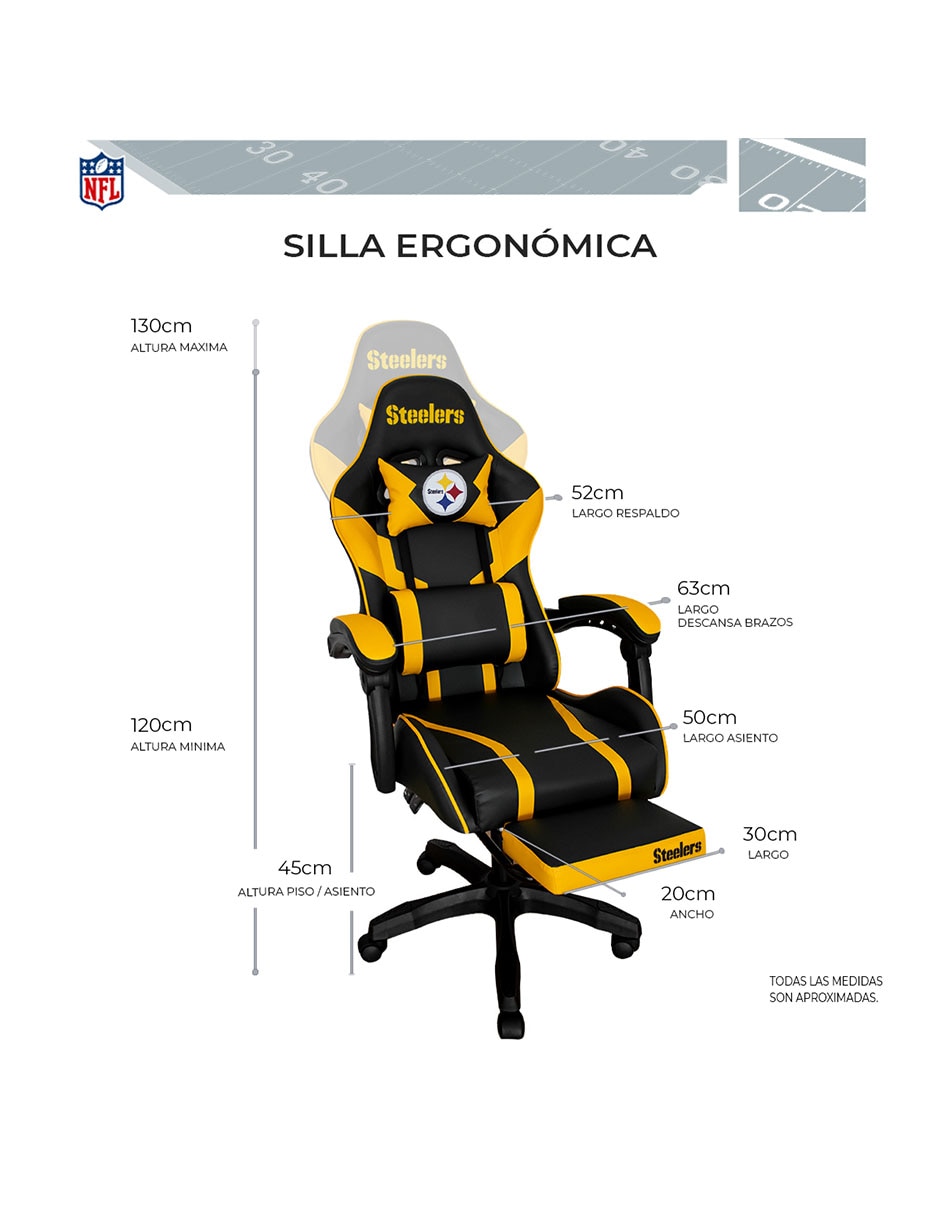 Silla gamer Pittsburgh Steelers 8