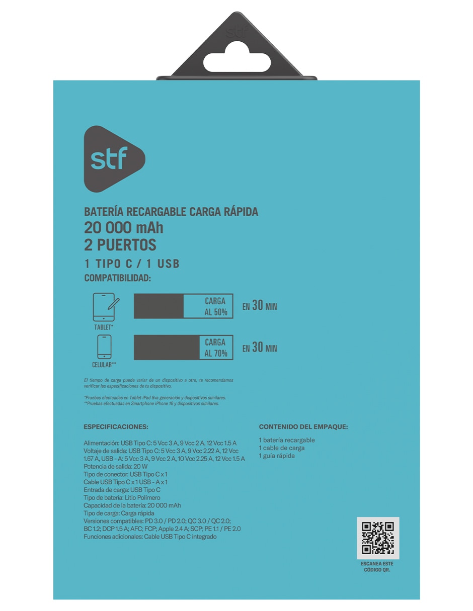 Batería portátil 20000 mAh Powerbank 20 000 3