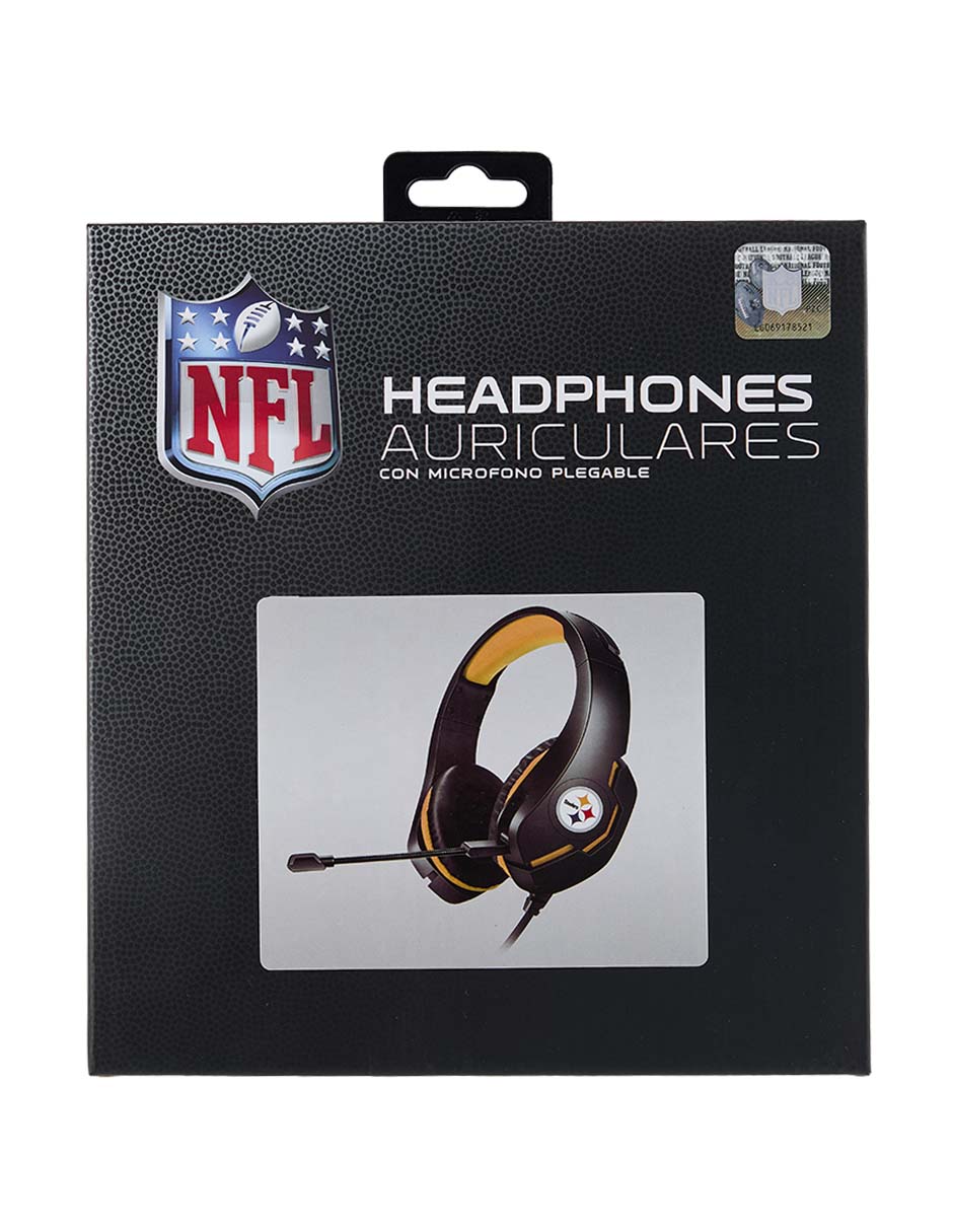 Audífonos gamer Pittsburgh Steelers alámbricos 324906 4