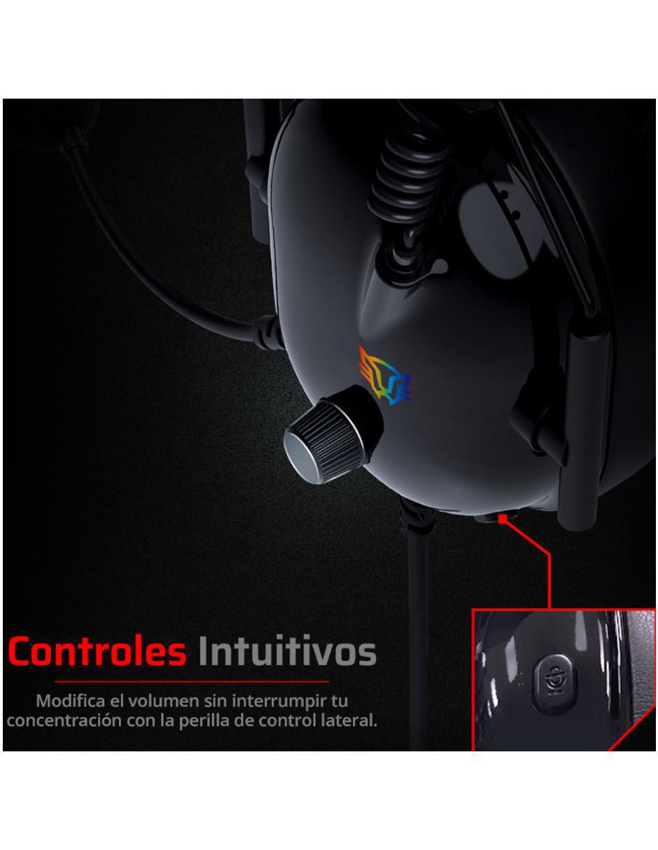 Audífonos gamer over-ear Balam Rush Aviator level ha757 alámbricos