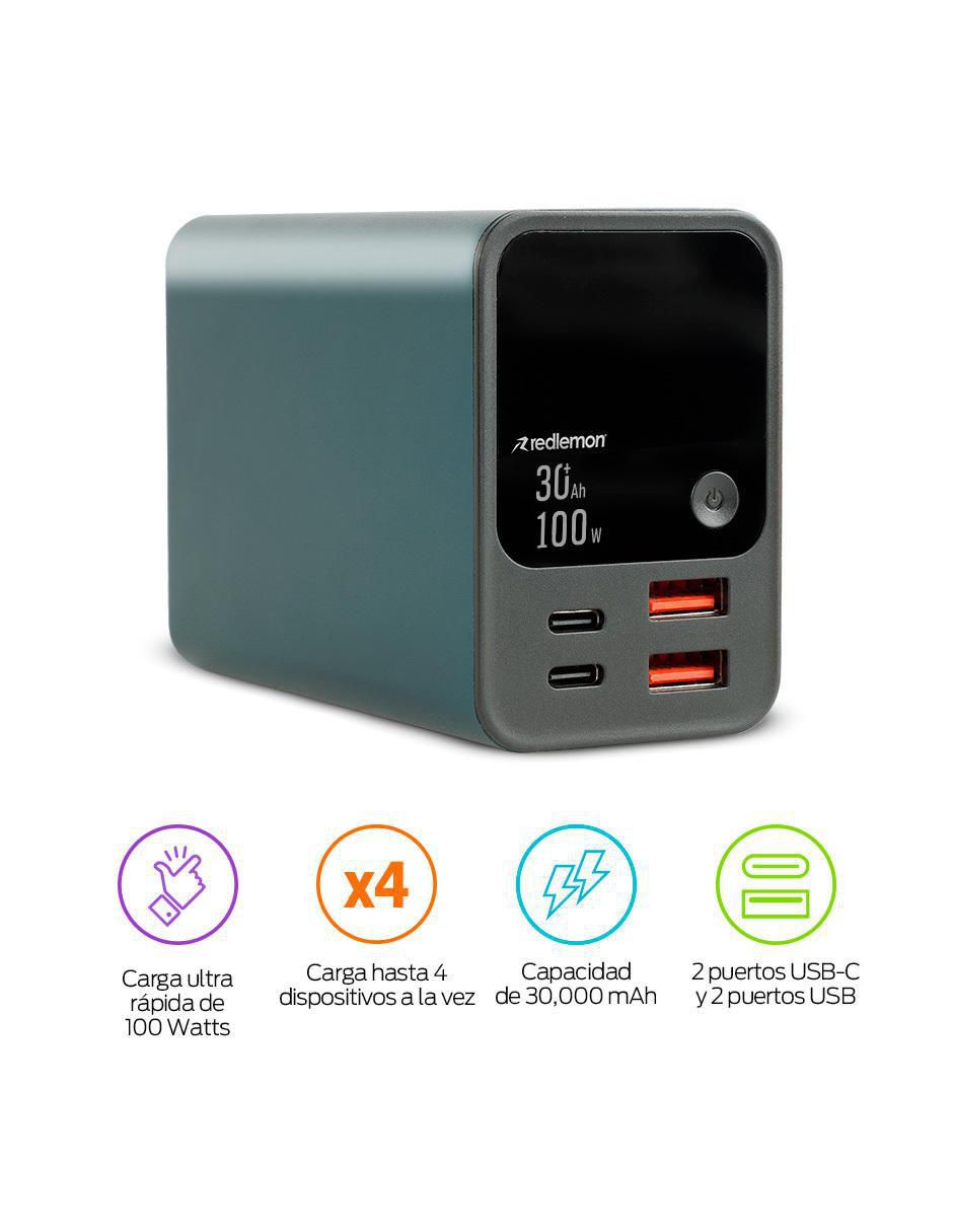Batería portátil 30000 mAh extra rápida 2