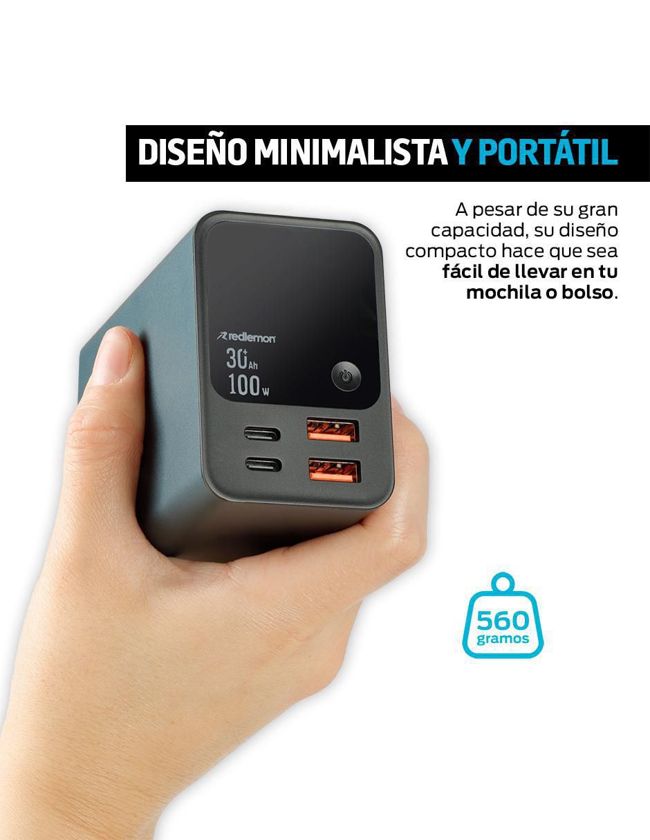 Batería portátil 30000 mAh extra rápida 5