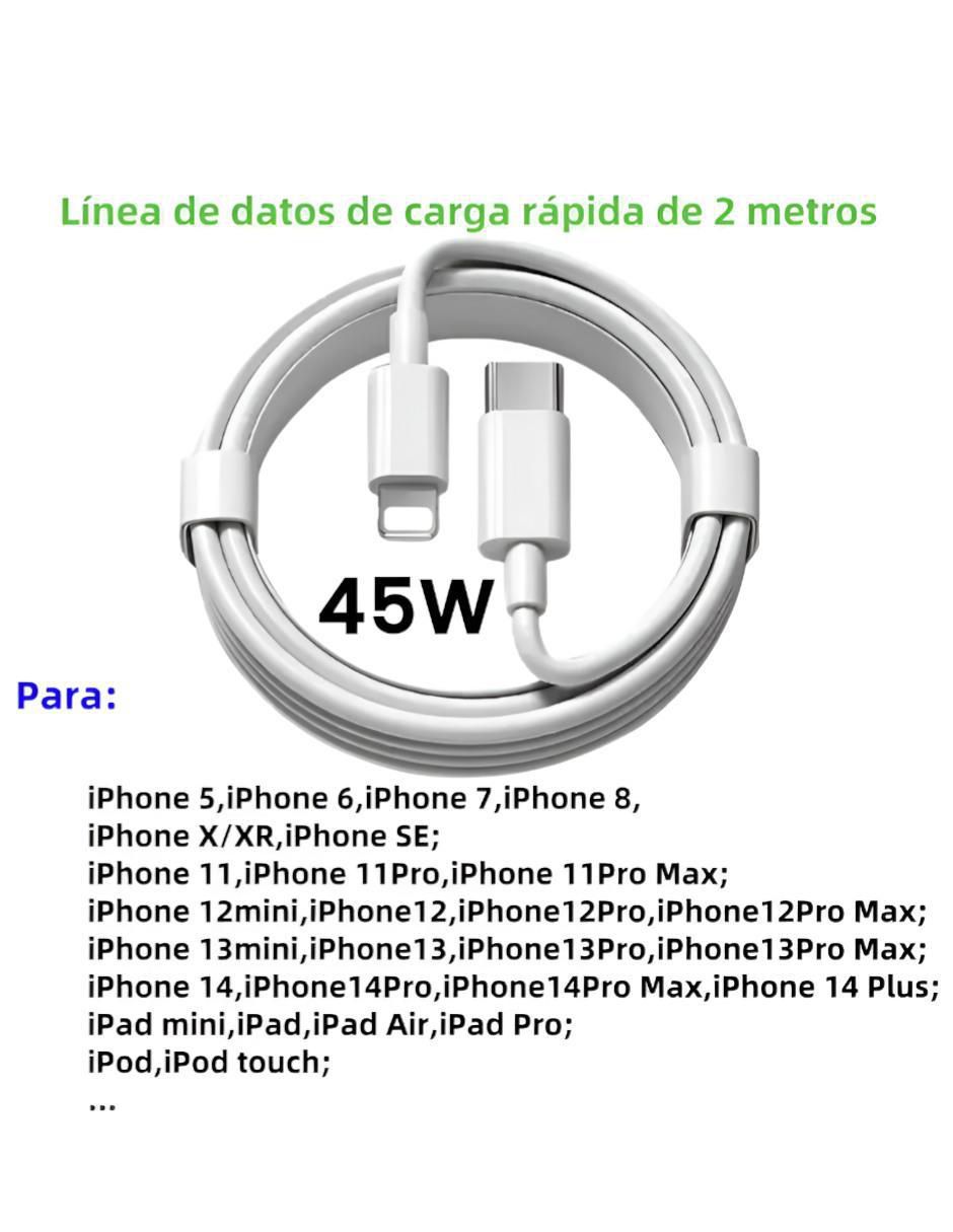 Cable Lightning a tipo USB C de 2 m 3