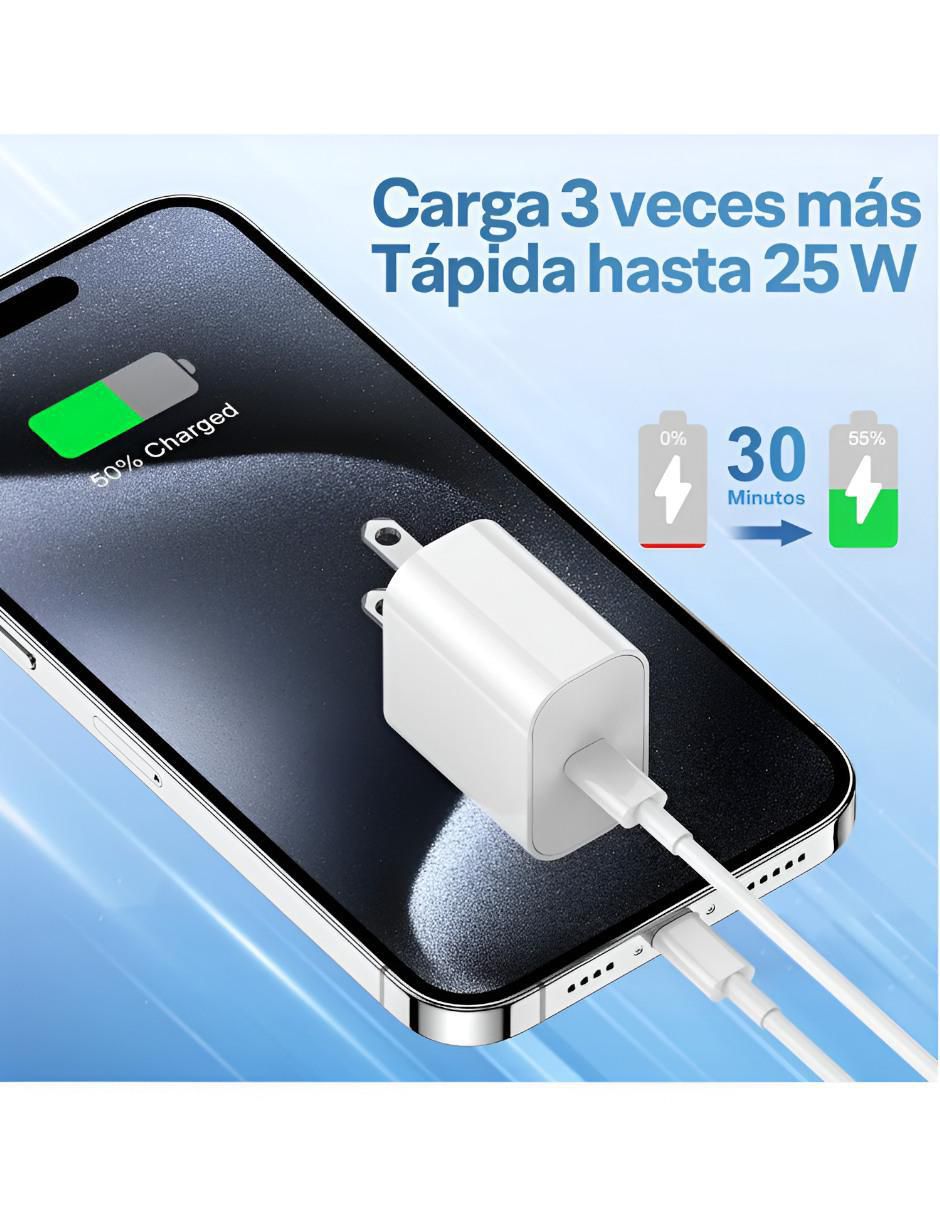 Cable tipo c de 25 w 2