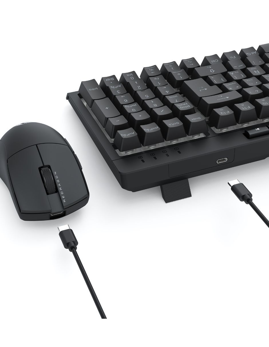 Mouse y teclado S147 con audifonos y mousepad 5