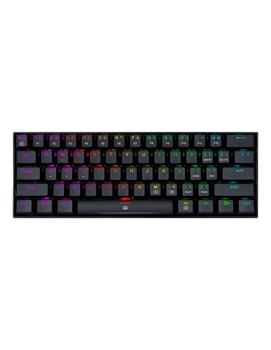 Teclado gamer USB-C Qwerty latino américa con interruptor optomecánico Dragonborn K630RGB-SP