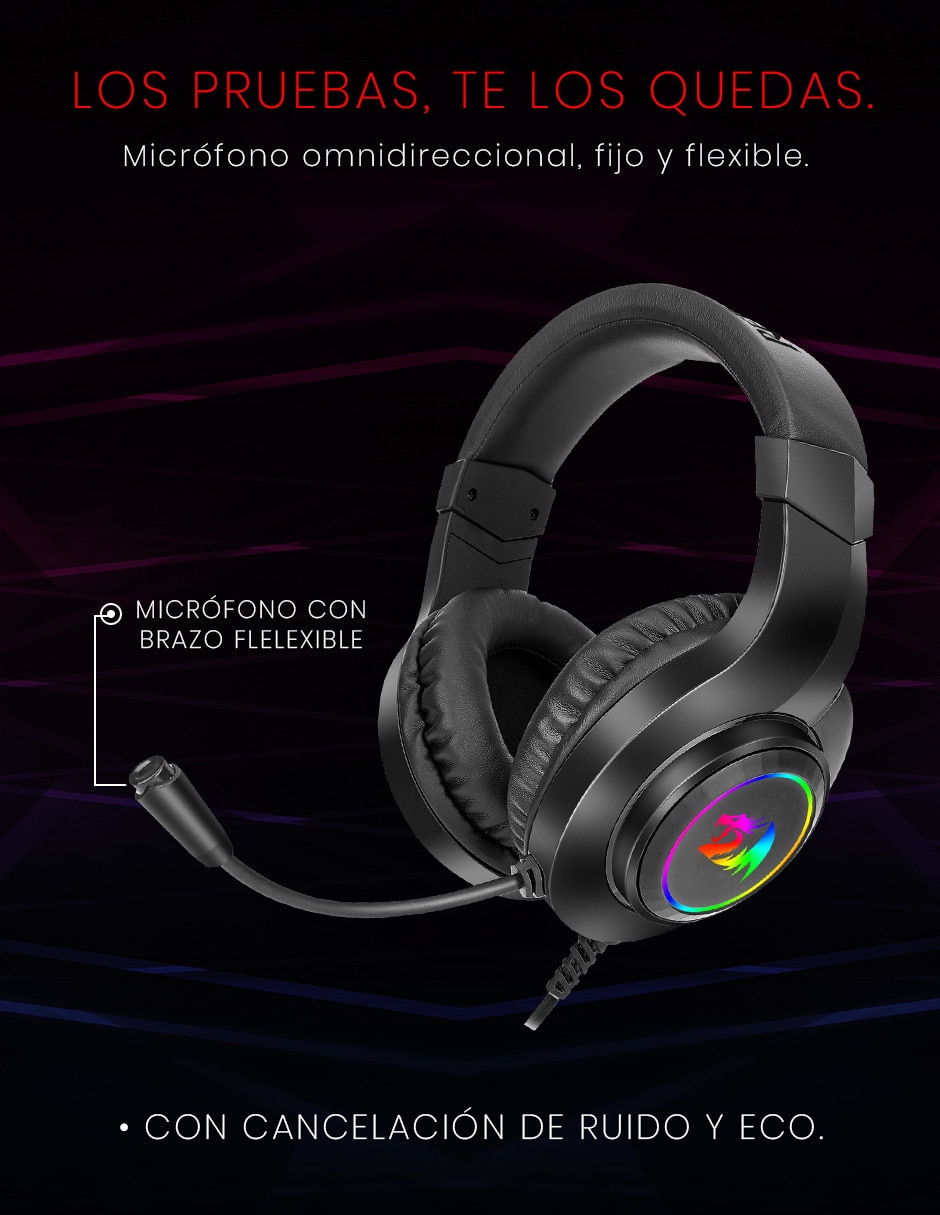 Audífonos gamer alámbricos Hylas H260RGB 4