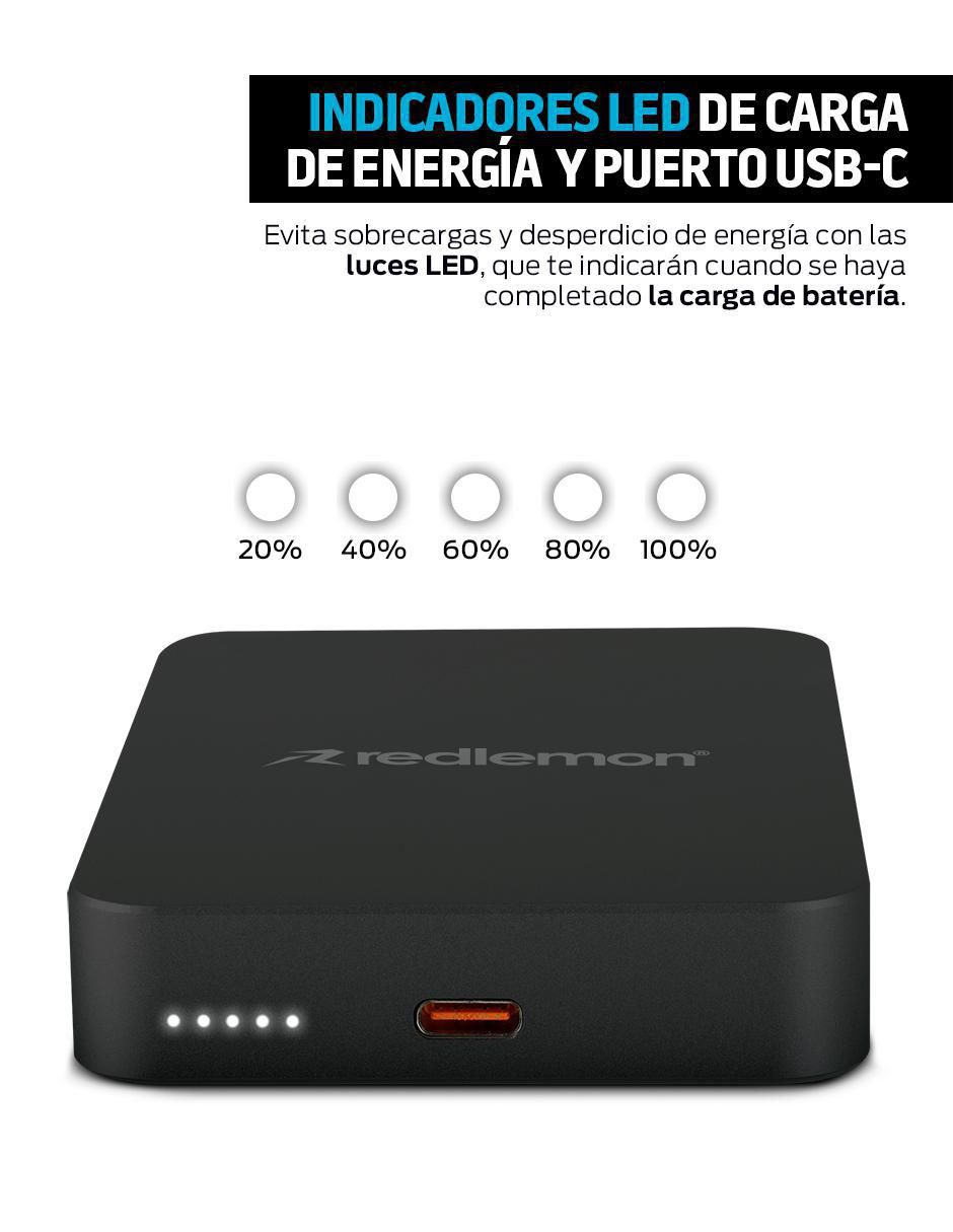 Batería portátil redlemon 10000 mah magnético