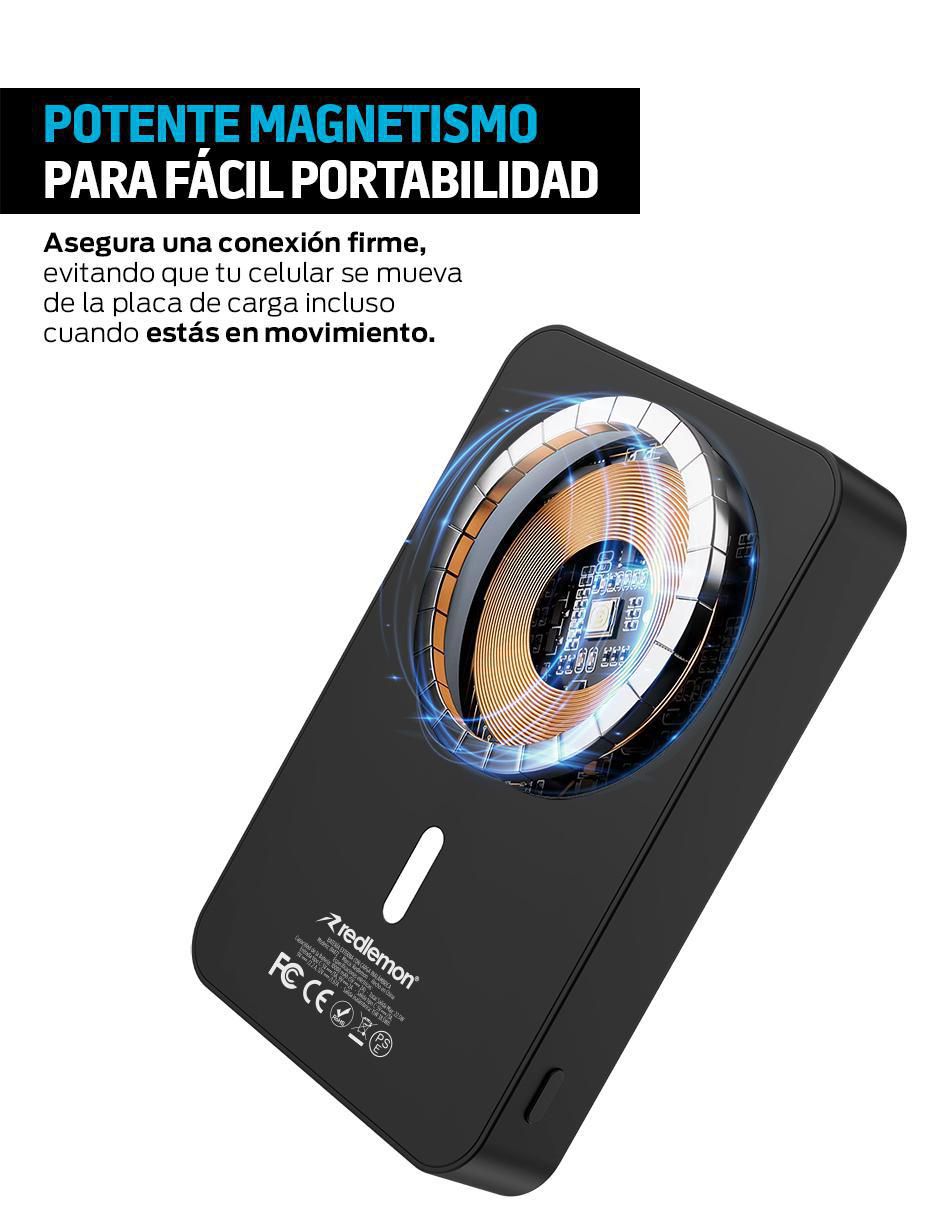 Batería portátil redlemon 10000 mah magnético