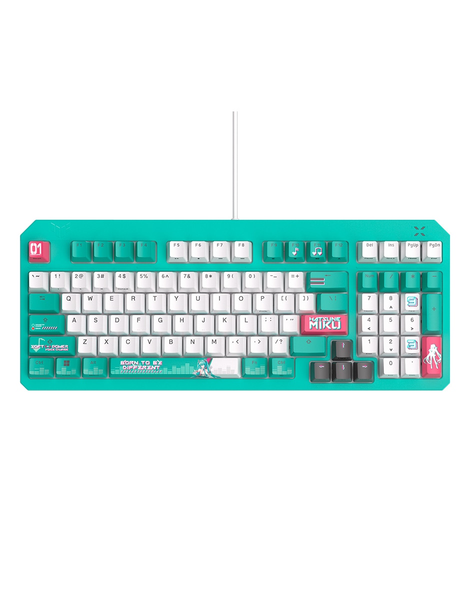 Teclado gamer retroiluminado español con interruptor optomecánico TUF gaming K3 gen II Hatsune Miku edition 4