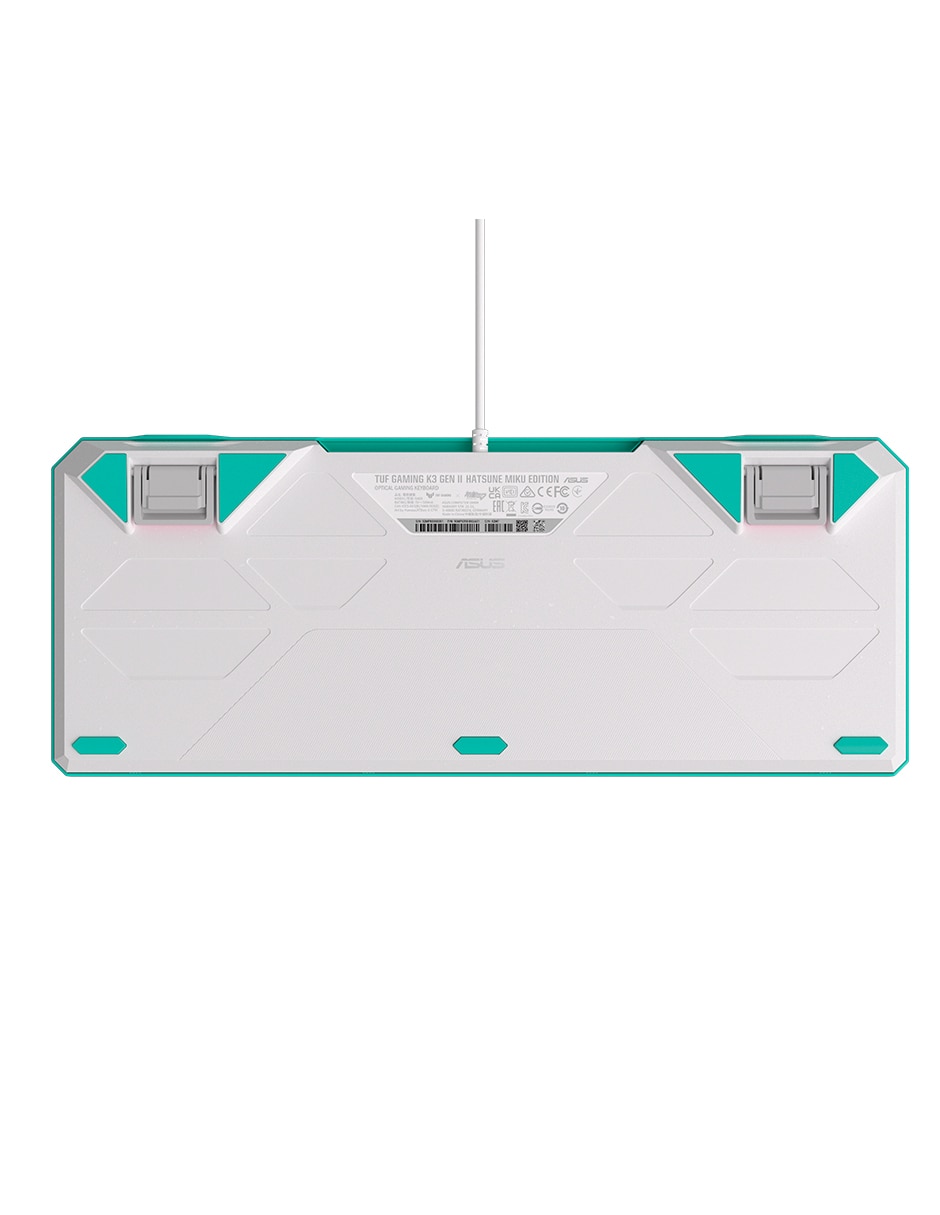 Teclado gamer retroiluminado español con interruptor optomecánico TUF gaming K3 gen II Hatsune Miku edition 6