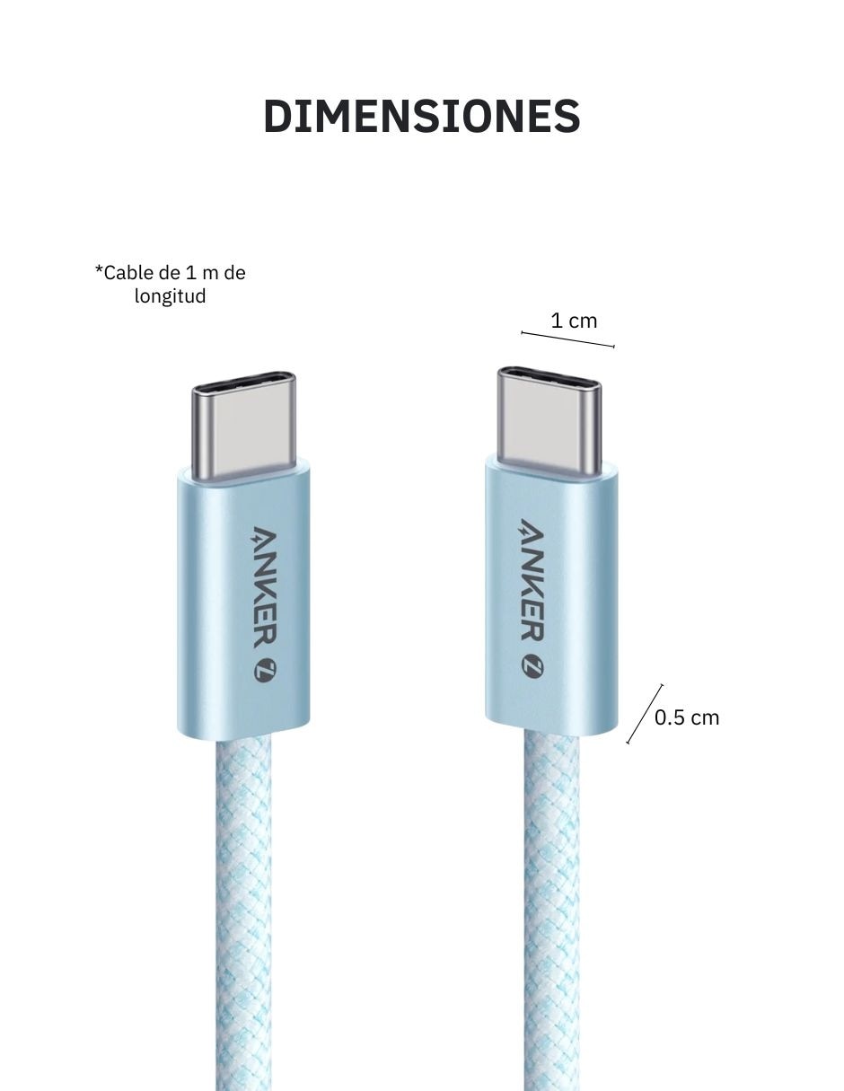 Cable USB Tipo C de 1 m 8