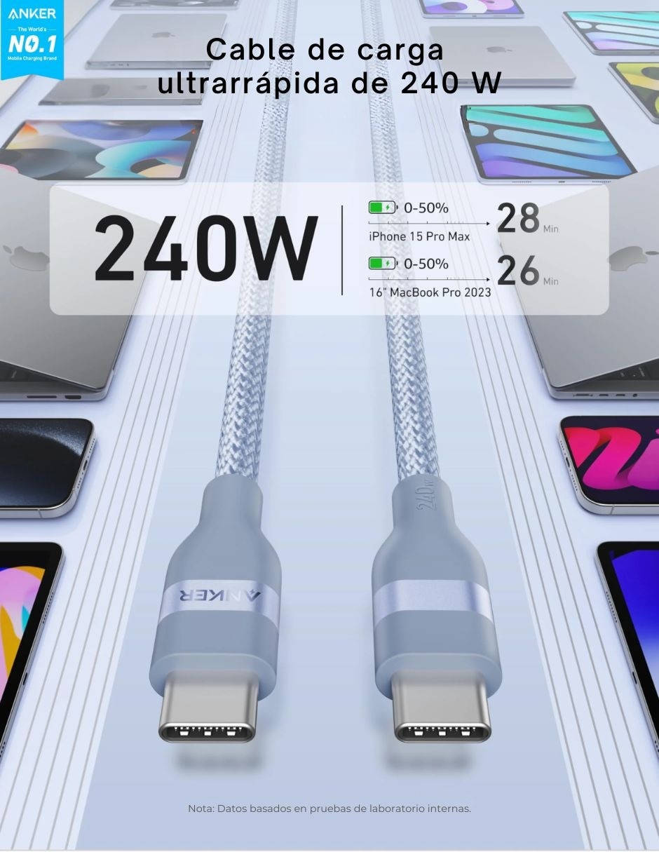 Cable USB a tipo C de 0.9 m 2