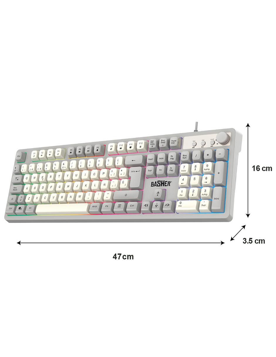 Teclado gamer alámbrico BASH-1006 6