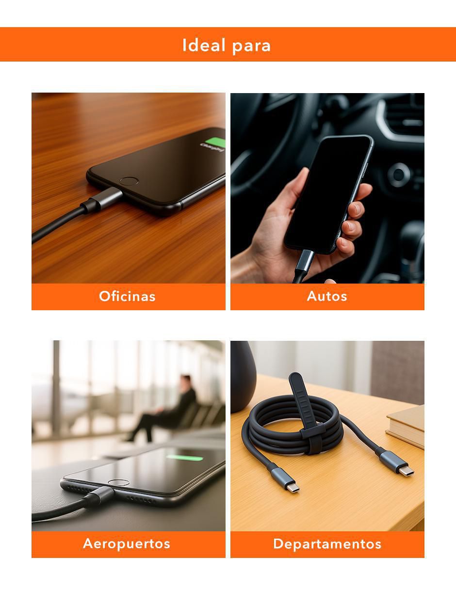 Cable USB C a tipo USB C de 2 m 6