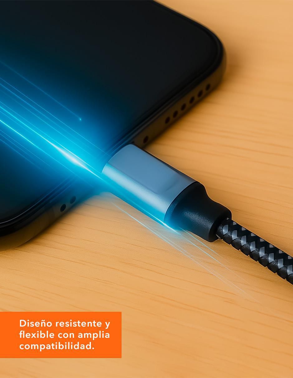 Cable USB A a tipo lightning de 2 m 5
