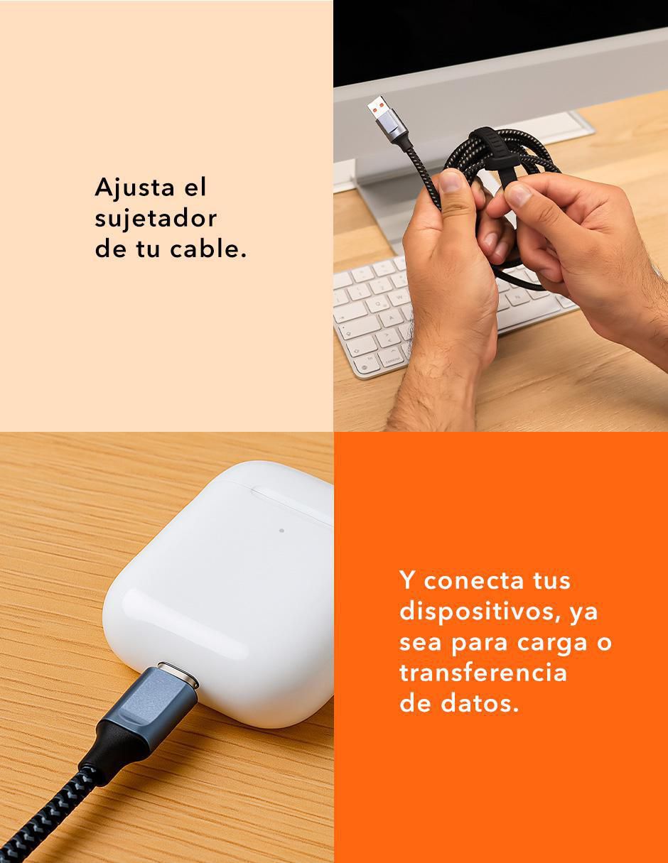 Cable USB A a tipo lightning de 2 m 7