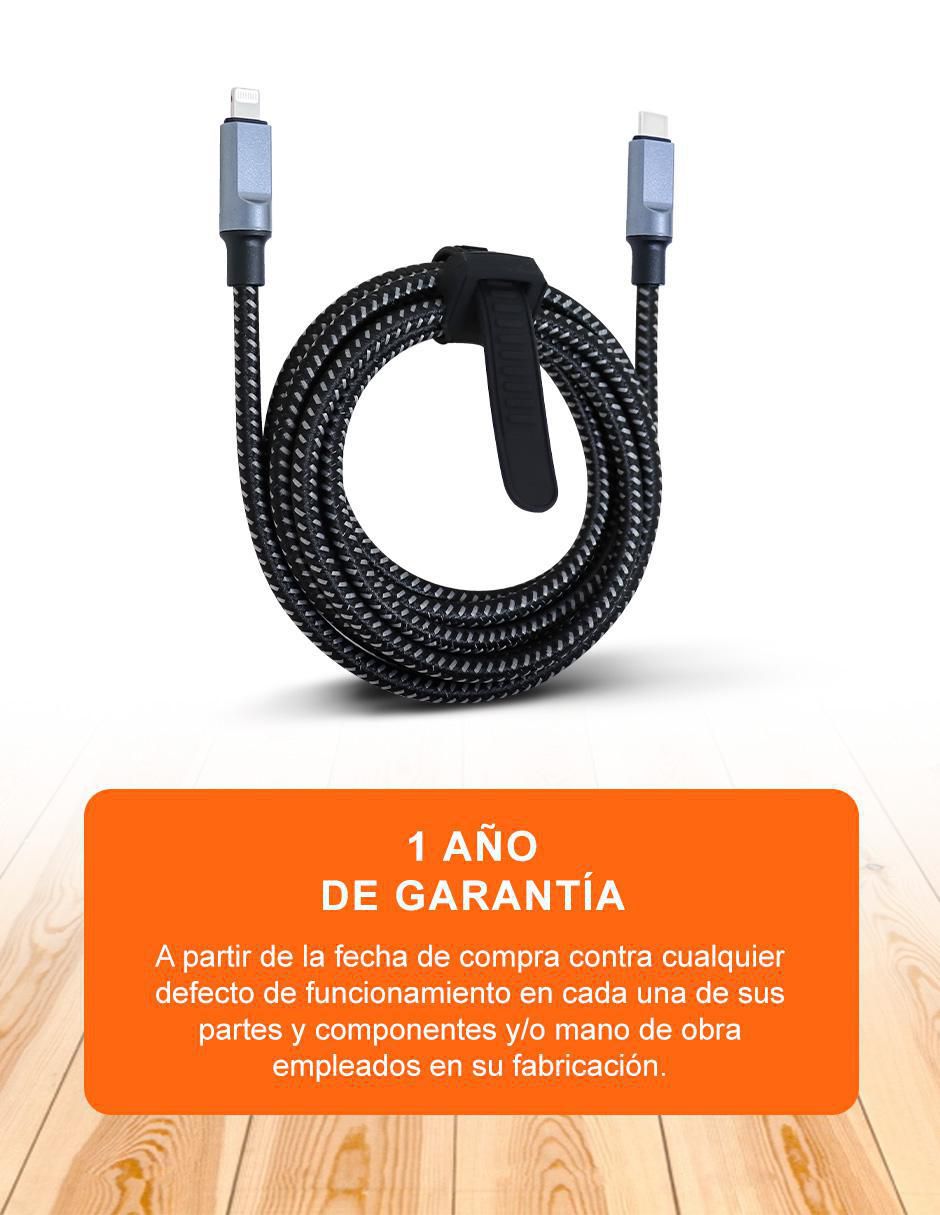 Cable USB C a tipo lightning de 2 m 9