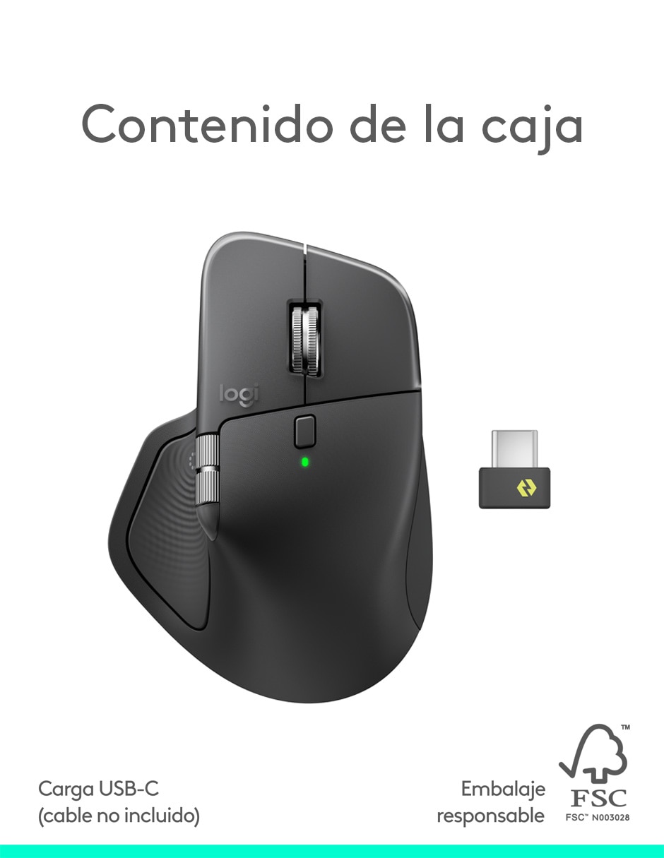 Mouse inalámbrico Mx master 4s 910-007565 11