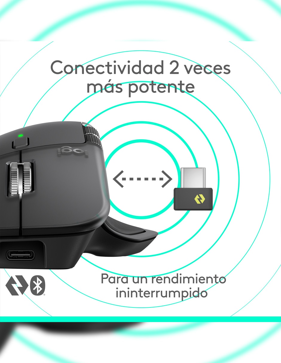 Mouse inalámbrico Mx master 4s 910-007565 6