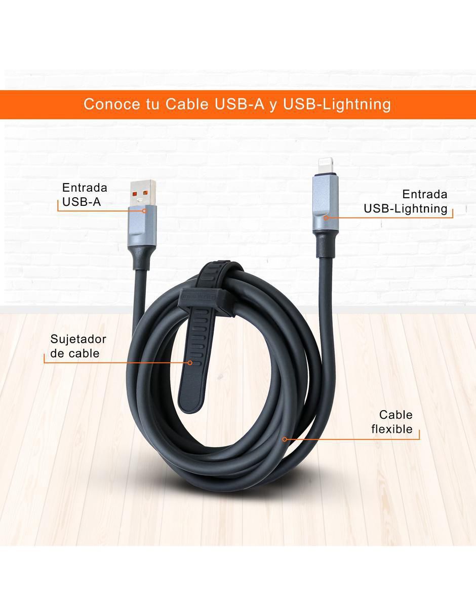 Cable usb a tipo lightning de 2 m 2