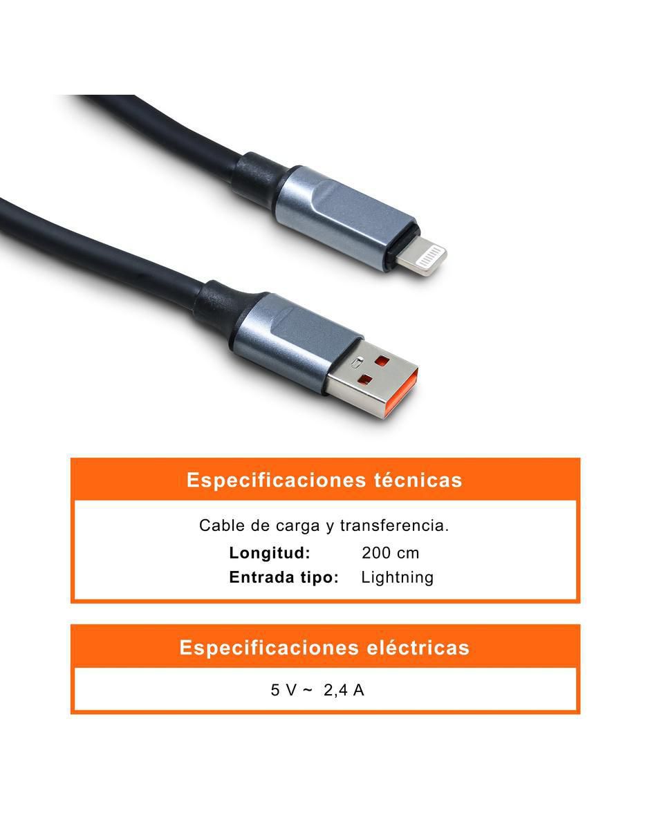 Cable usb a tipo lightning de 2 m 7