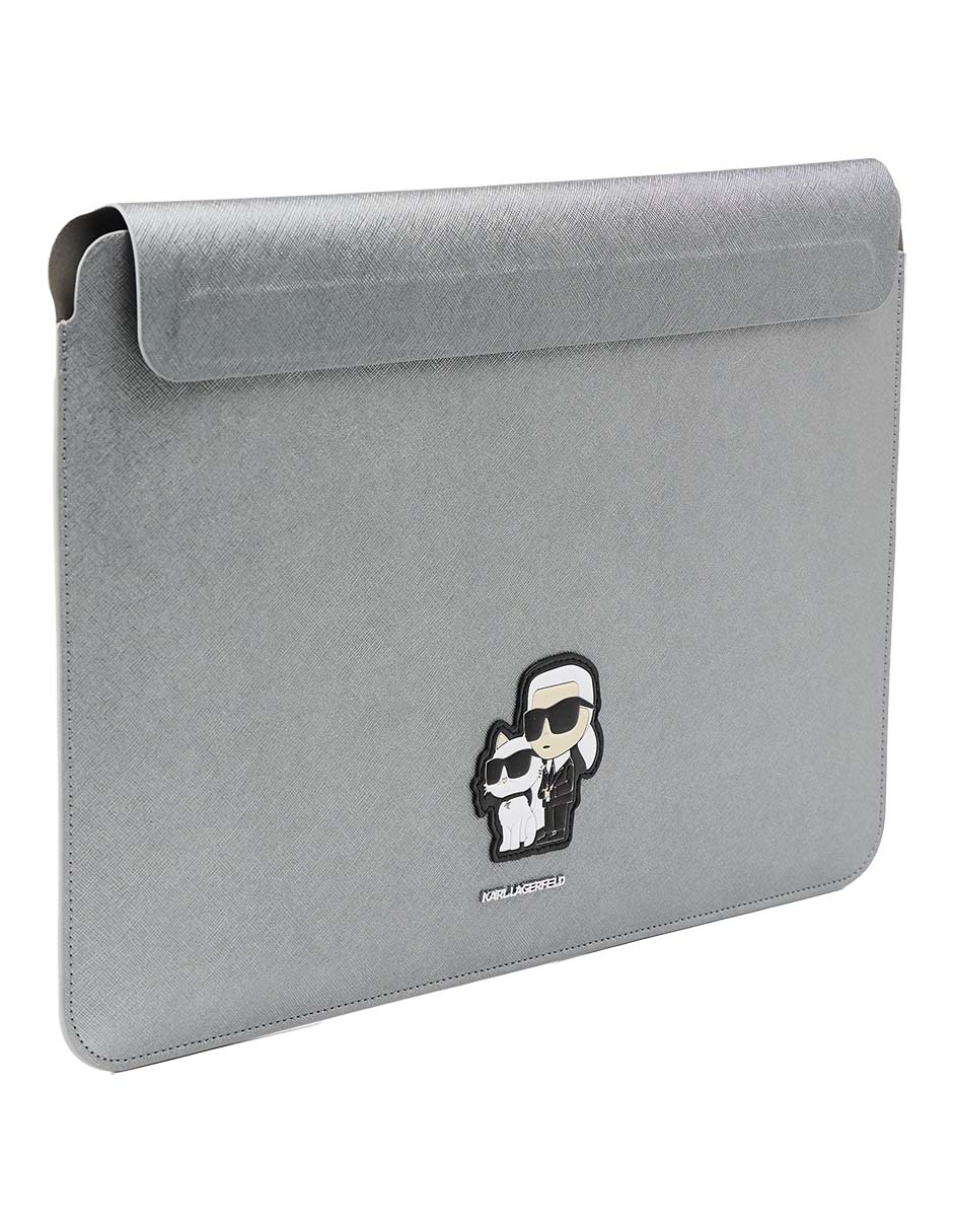 BOLSA PORTA LAPTOP KARL LAGE, PLATEADO