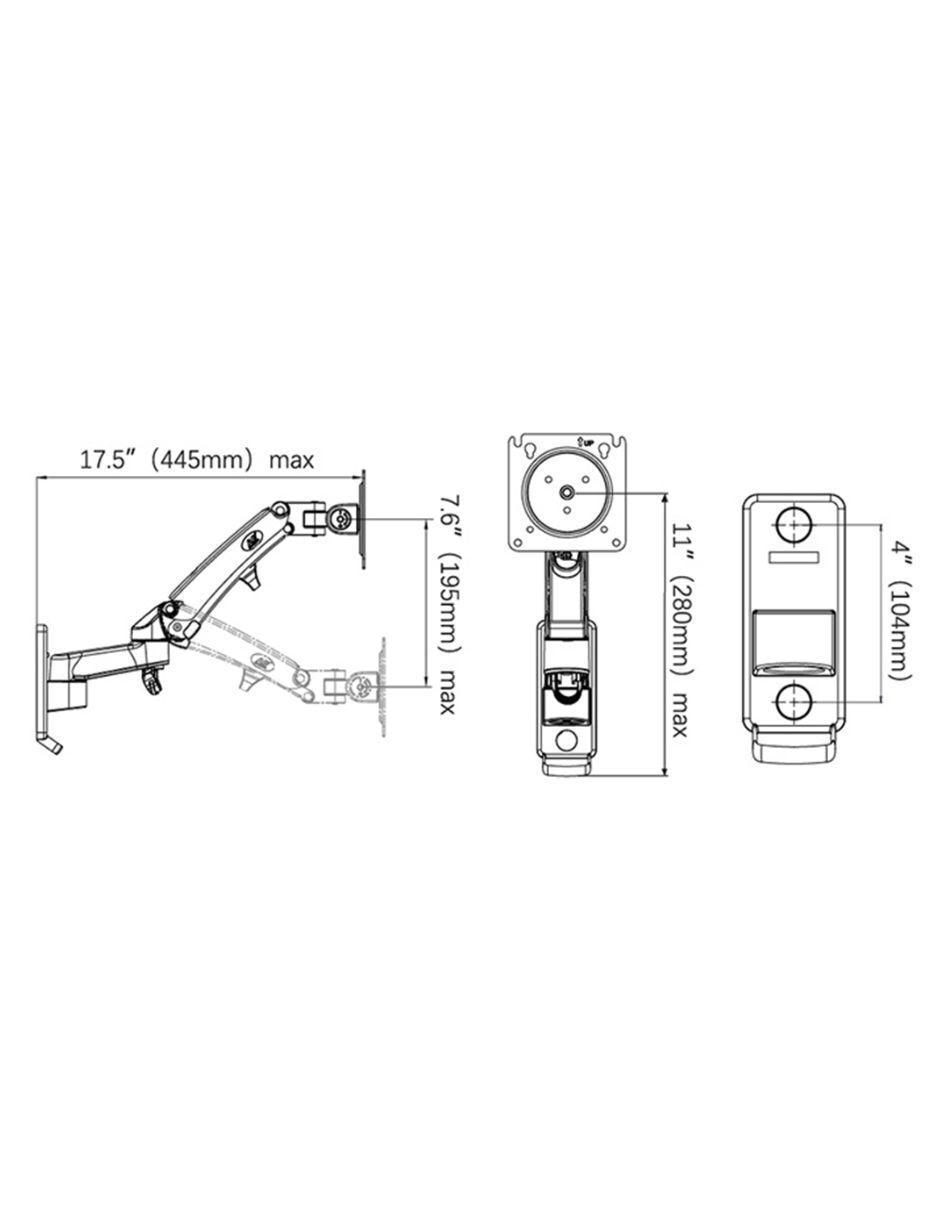 Soporte para monitor articulado 17 - 30 pulgadas 6