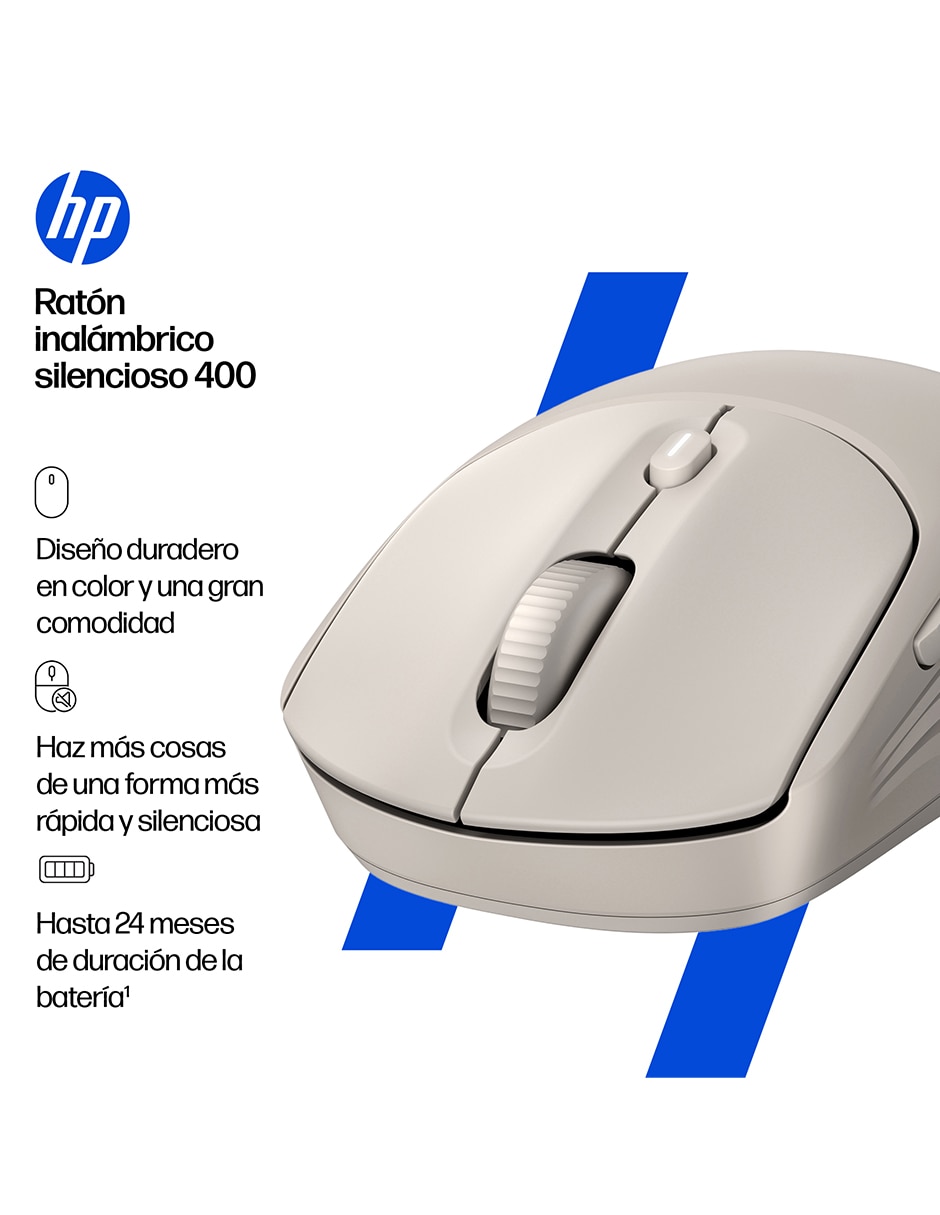 MOUSE HP 400 QUIET, SIN TAMAÑO, VAINILLA