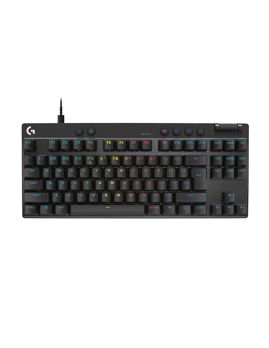Teclado gamer USB-C QWERT inglés con interruptor táctiles (brown, clear) Pro X TKL Rapid