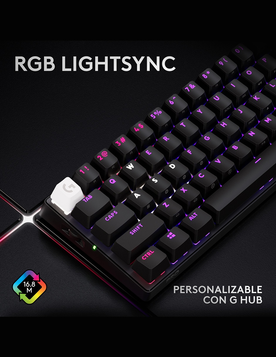 TECLADO GAMER LOGITECH G PRO X, NEGRO