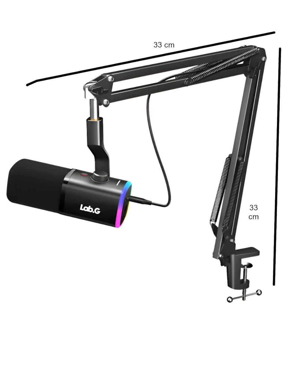 Micrófono gaming alámbrico micrófono dinámico gamer con luces rgb 5