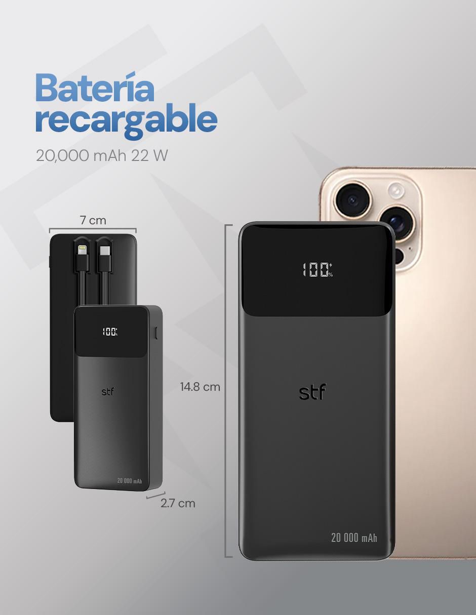 Batería recargable 20000 mAh ST-A52448 15
