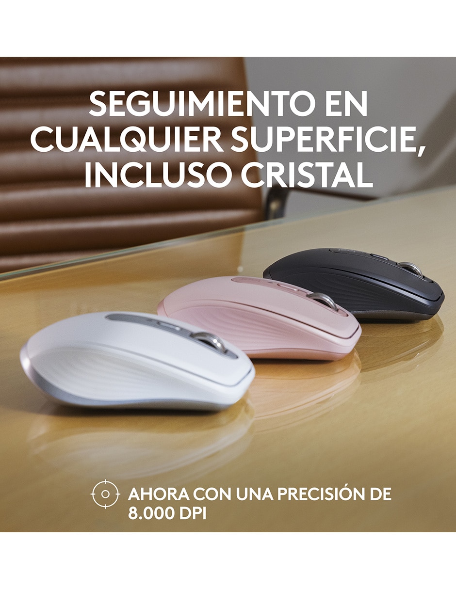 MOUSE LOGITECH ANYWHERE 3S, ROSA CLARO