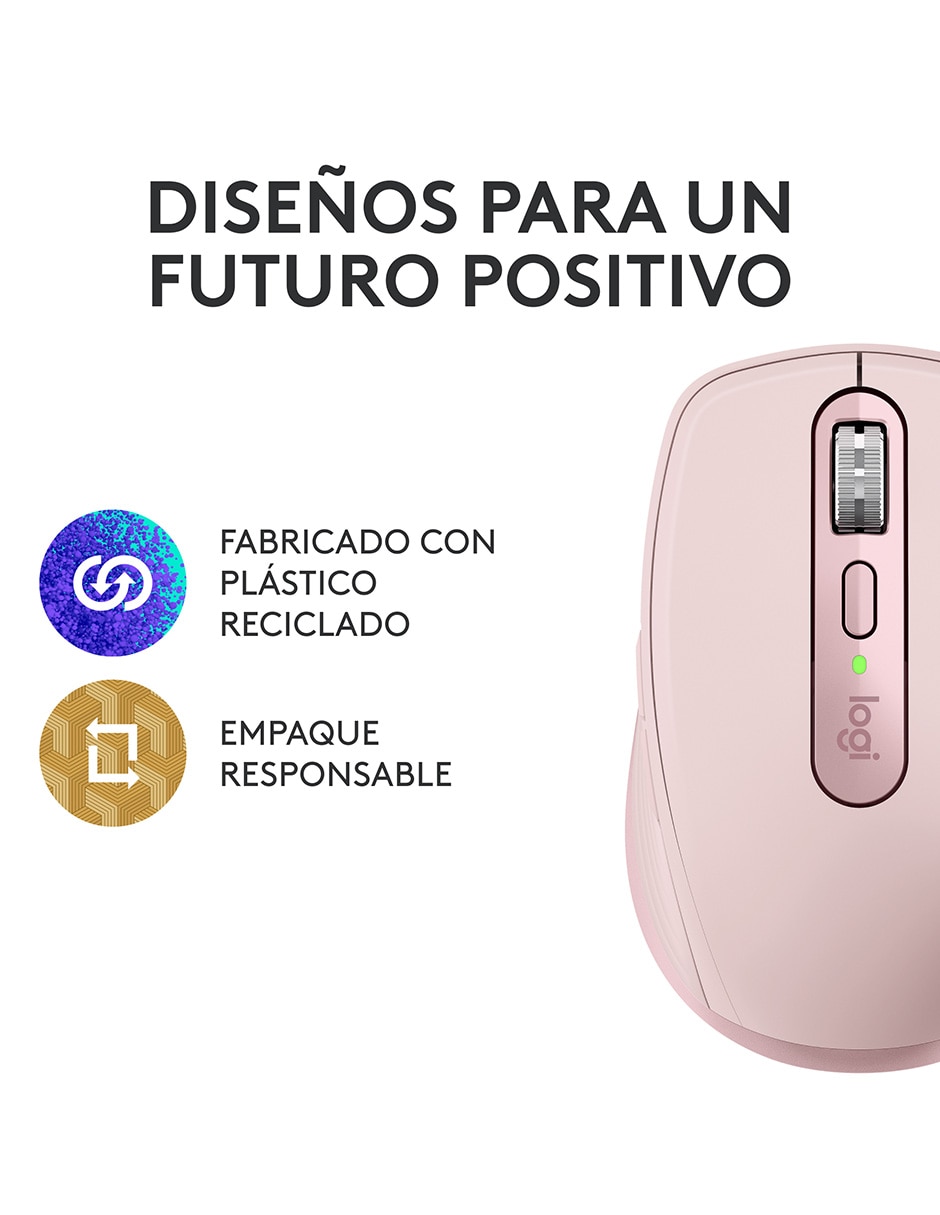 MOUSE LOGITECH ANYWHERE 3S, ROSA CLARO