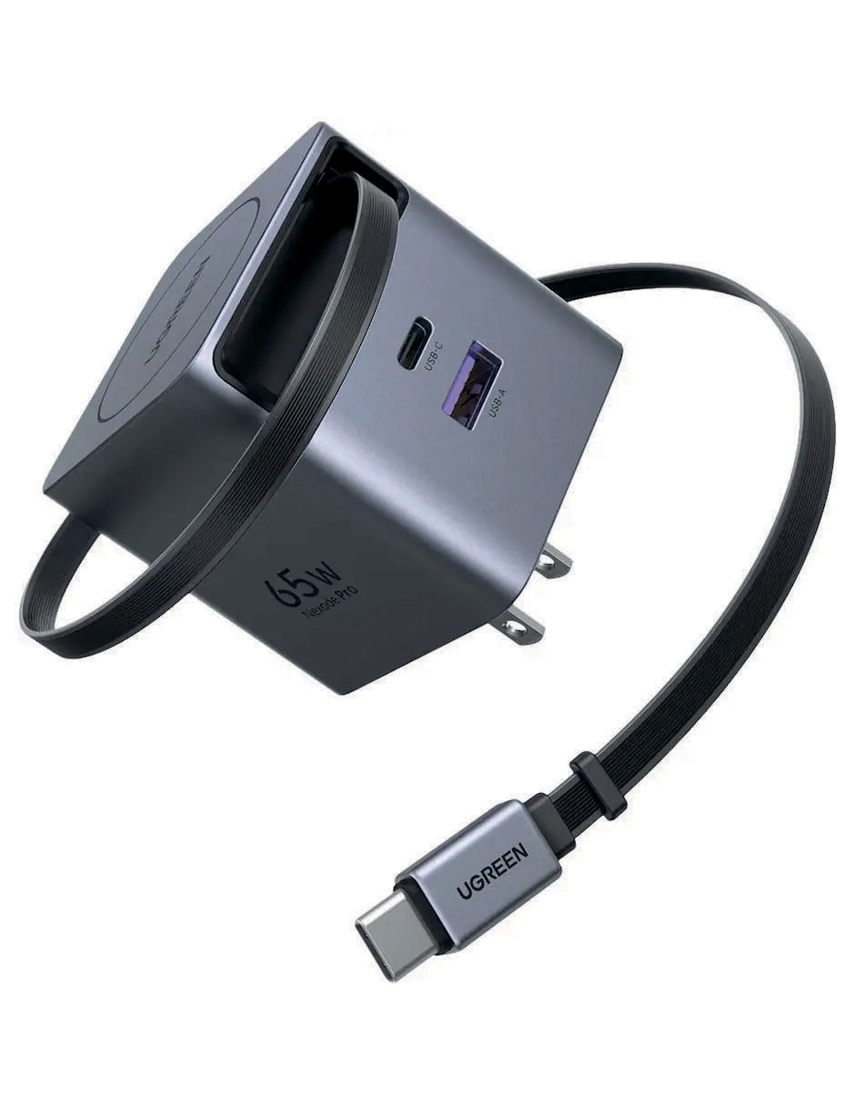Cargador pared de 65 W USB + USB tipo C Nexode