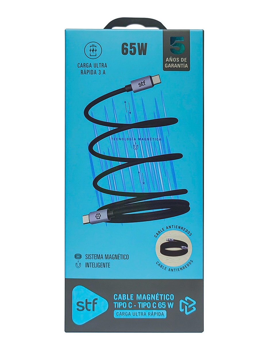 CABLE C STF MAGNETICO 65W, NEGRO