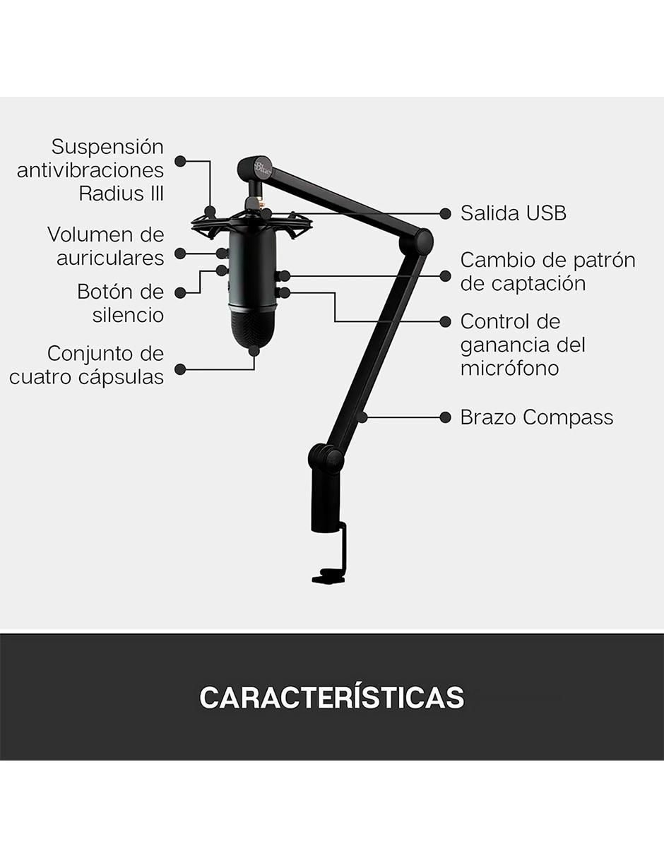 Micrófono gaming alámbrico YetiCaster 5