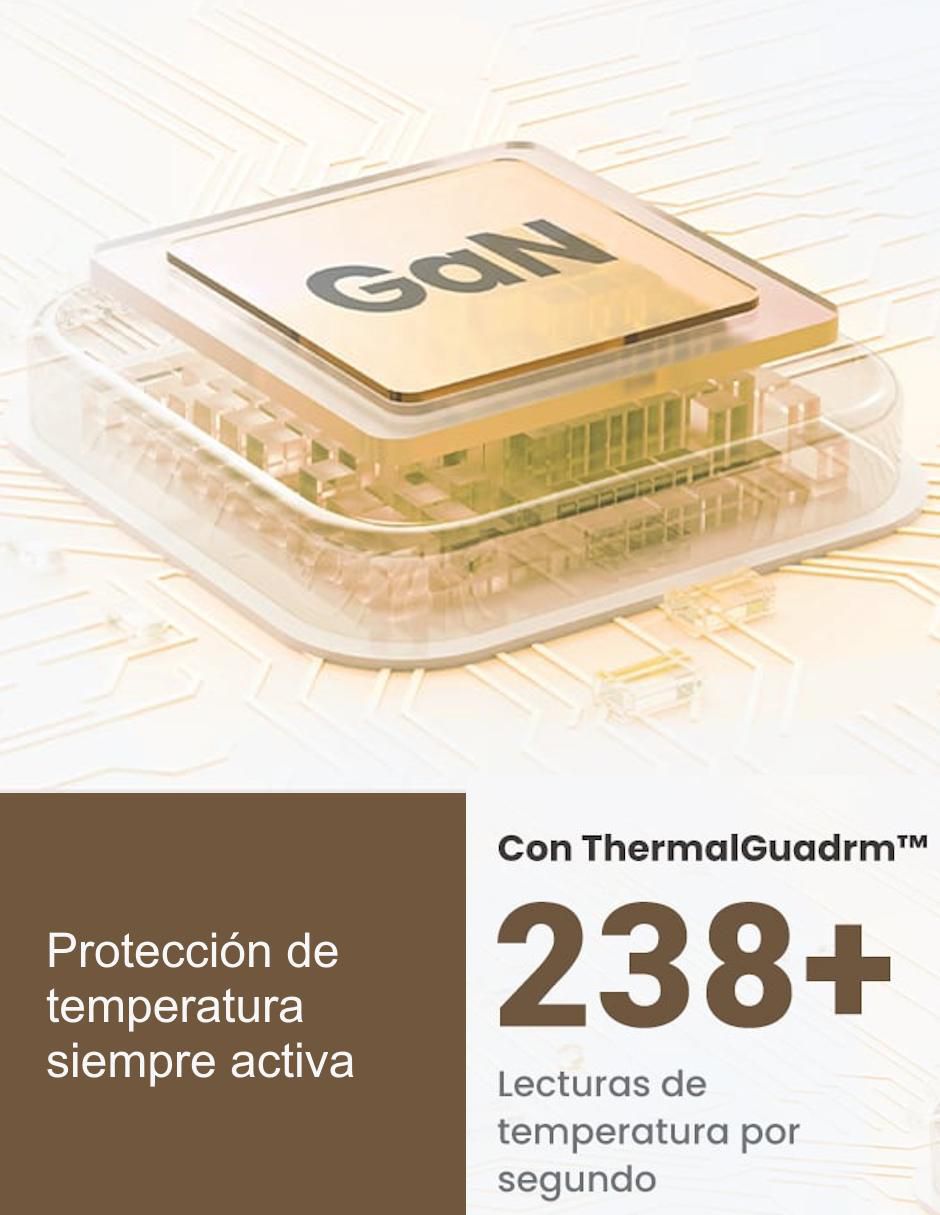 Cargador pared de 30 W USB tipo C Nexode Mini GaN 8