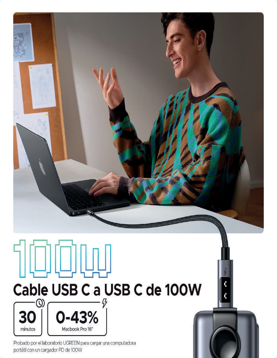 Cable C USB C de 2 m 2