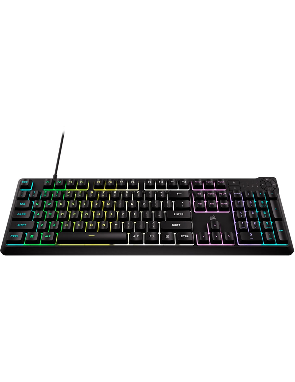 Teclado gamer usb-a 2.0 qwert inglés con interruptor membrana cúpula de goma CH-9226C65-NA 2