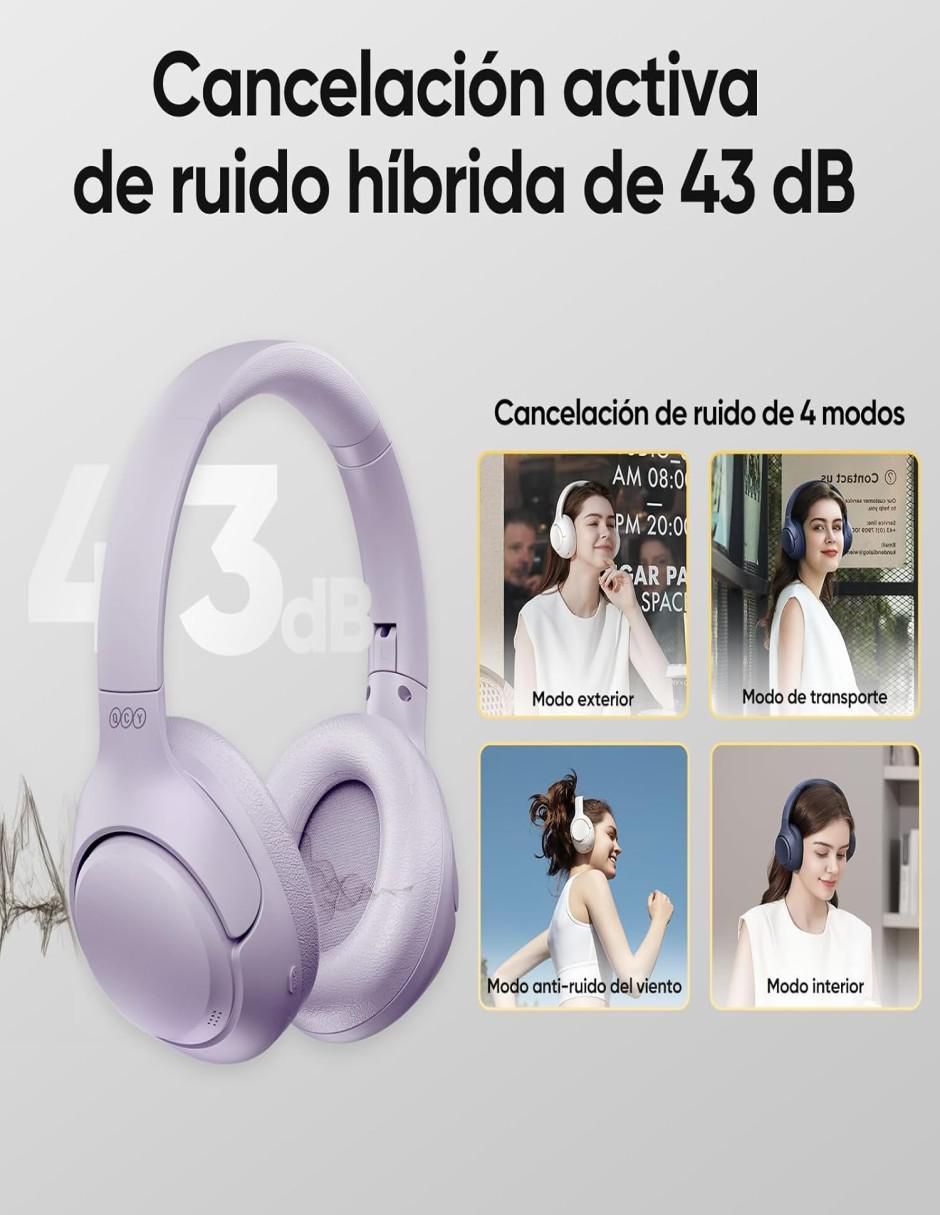 Audífonos de diadema alámbrica e inalámbrica con cancelación de ruido 2