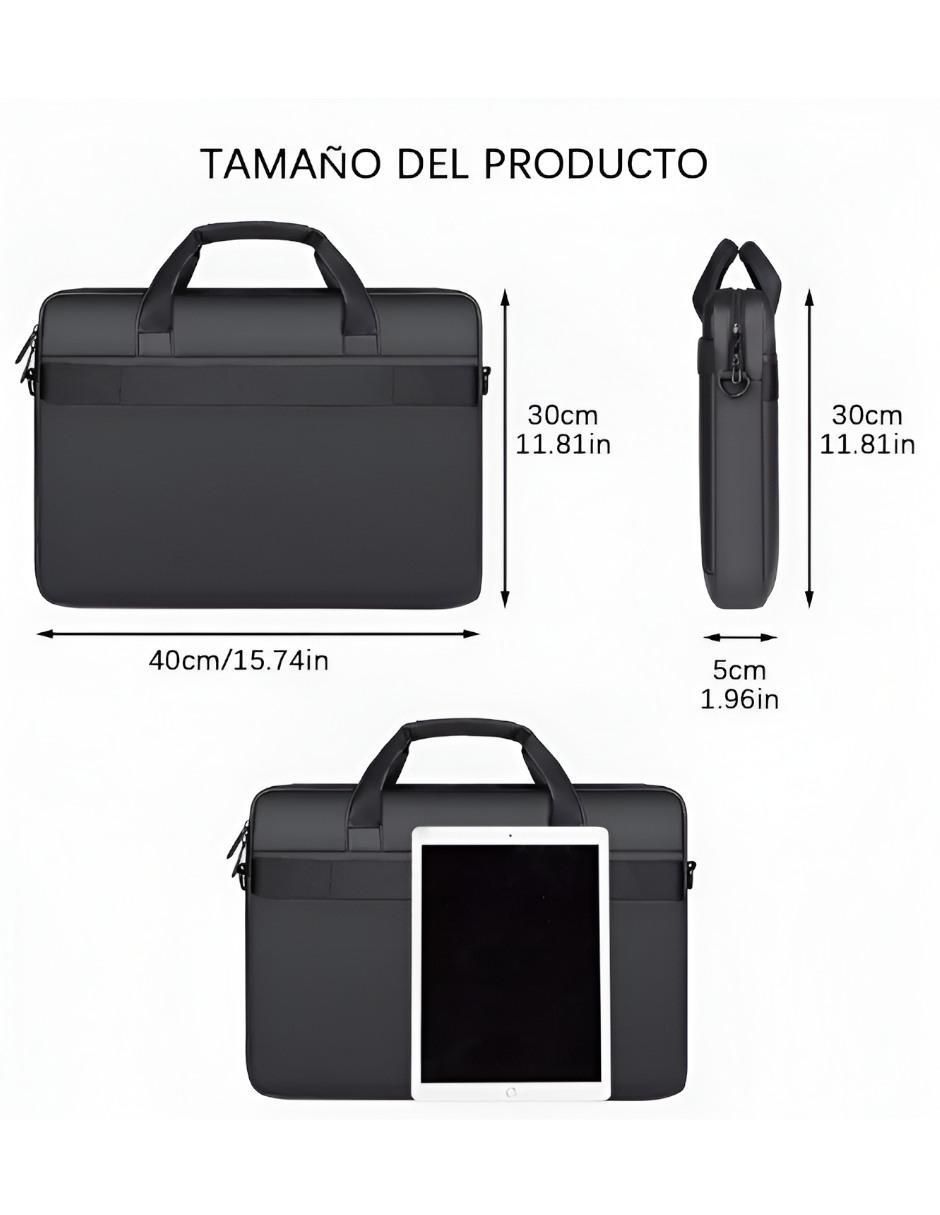 Portafolio bolsa porta laptop 16 pulgadas de textil 4