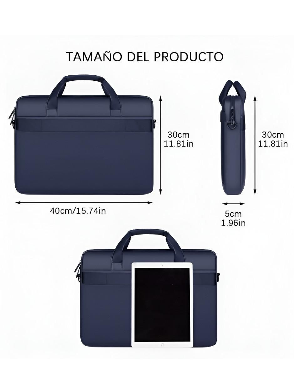 Portafolio bolsa porta laptop 16 pulgadas de textil 4